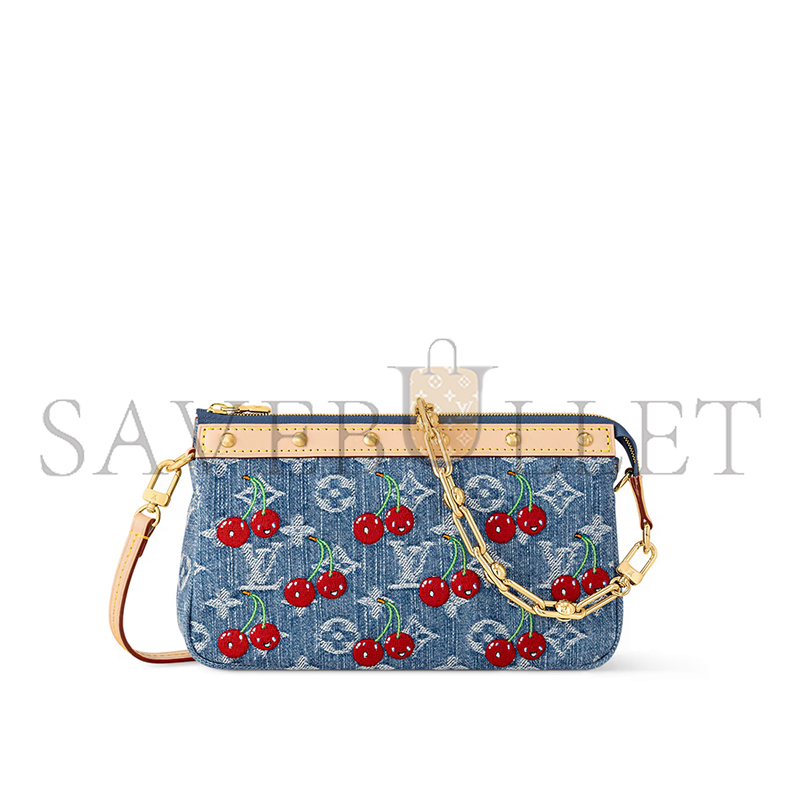 LOUIS VUITTON DENIM MURAKAMI LV X TM POCHETTE ACCESSOIRES M13994 (22*13*4cm)